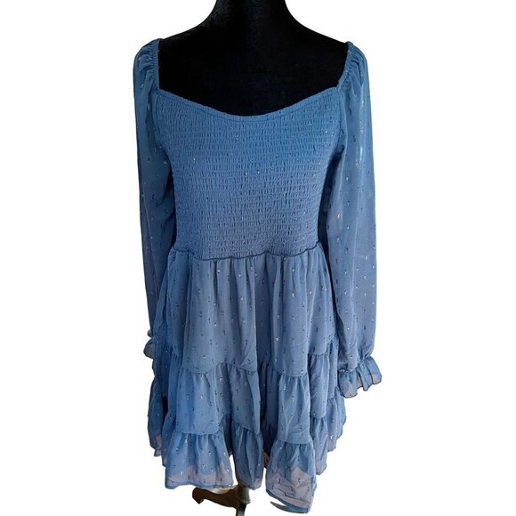 ALTAR'D State Oisin Mini Babydoll Dress with Smocked Top sz(M) - Picture 1 of 7